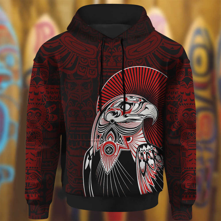 Eagle Haida Art Hoodie Native American Design Clothing Gifts For Husband