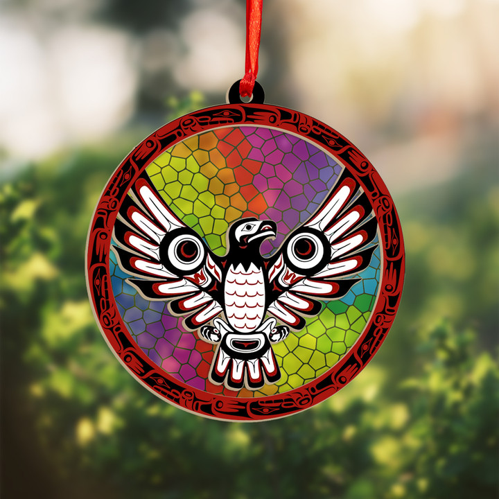Haida Eagle Art Northwest Coast Suncatcher Ornament Christmas Tree Ornaments