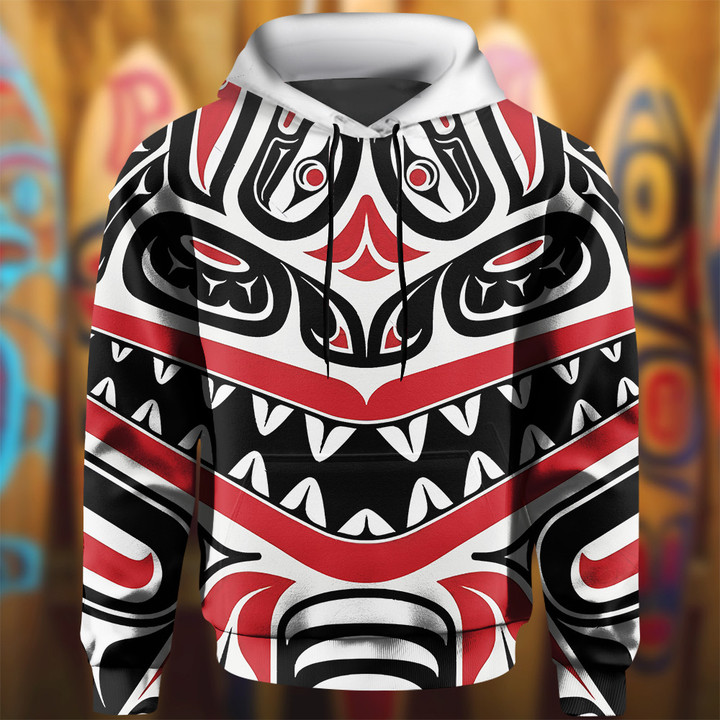 Haida Art Spirit Northwest Coast Style Hoodie Native American Hoodie Gift