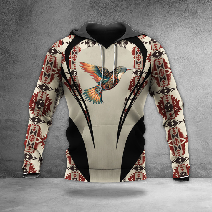 Hummingbird Symbolism Northwest Coast Style Hoodie Haida Art Hoodie Gifts For Uncle