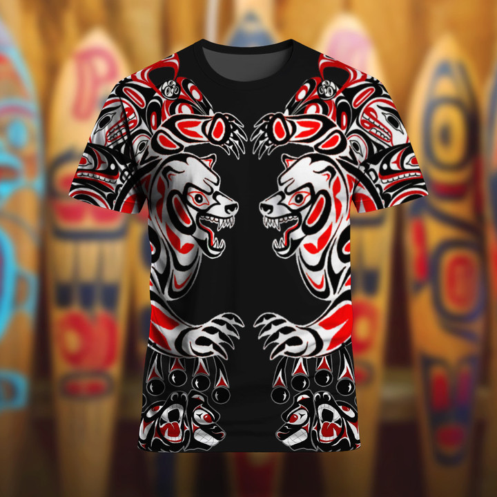 Haida Bear Native Art Shirt Northwest Pacific Symbolism T-Shirt Gifts For Boyfriend