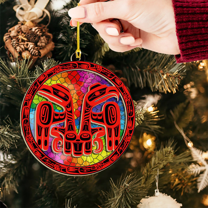 Haida Eagle Northwest Coast Suncatcher Ornament Christmas Decoration 2023 Wonderful Gifts