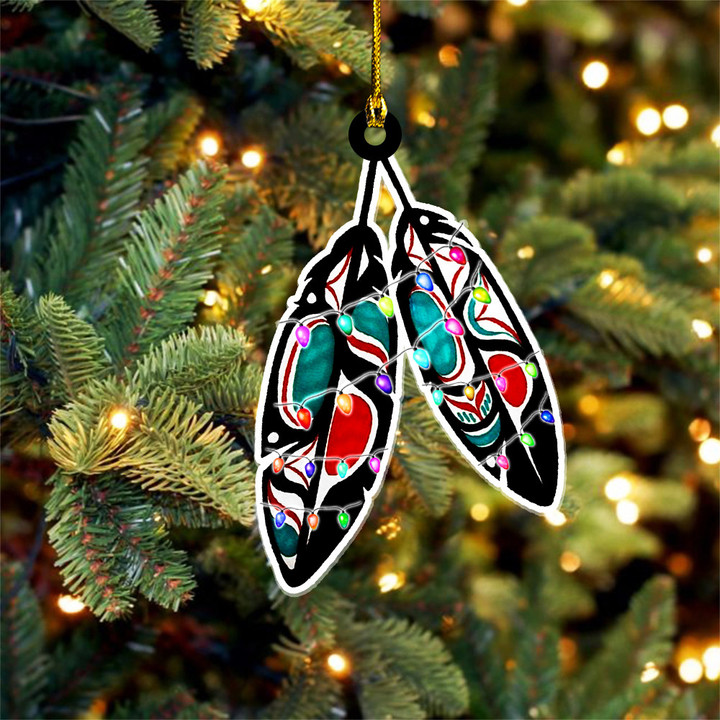Haida Feathers Art Spirit Northwest Coast Ornament Christmas Tree Ornaments
