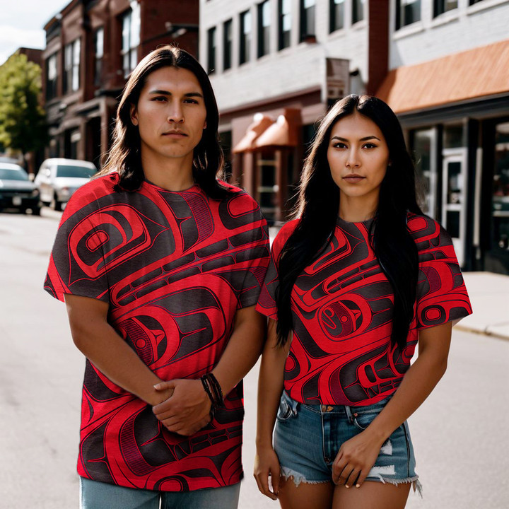 Native Art Shirt Spirit Northwest Coast Art Haida Style Print Apparel For Men Women