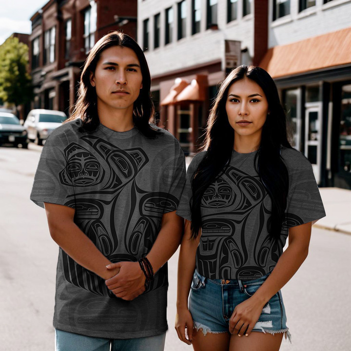 Raven Haida Art T-Shirt Animal Northwest Coast Native American Haida Print Apparel