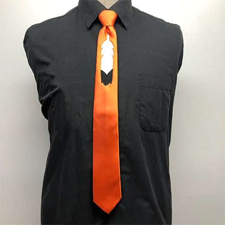 Feather Every Child Matters Tie Orange Day Indigenous Movement Bowtie Merch