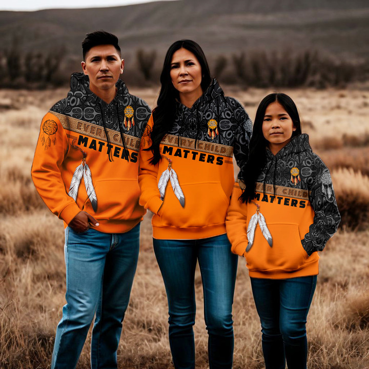 Feather Every Child Matters Hoodie September 30th Orange Shirt Day Awesome Hoodie Merch