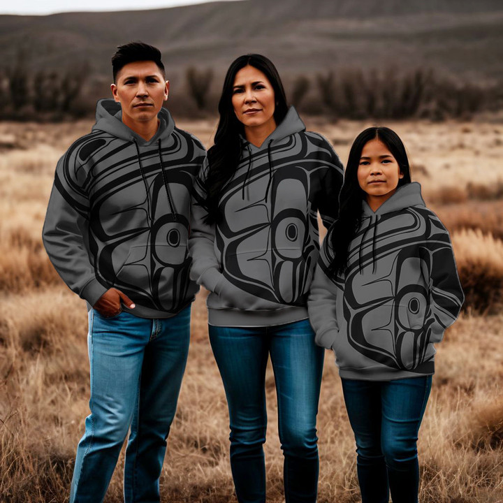 Haida Art Northwest Coast Style Hoodie Haida Symbolism Design Hoodie Men Women Gift