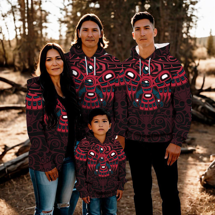 Haida Art Raven Northwest Coast Style Hoodie Native American Haida Symbolism Clothing