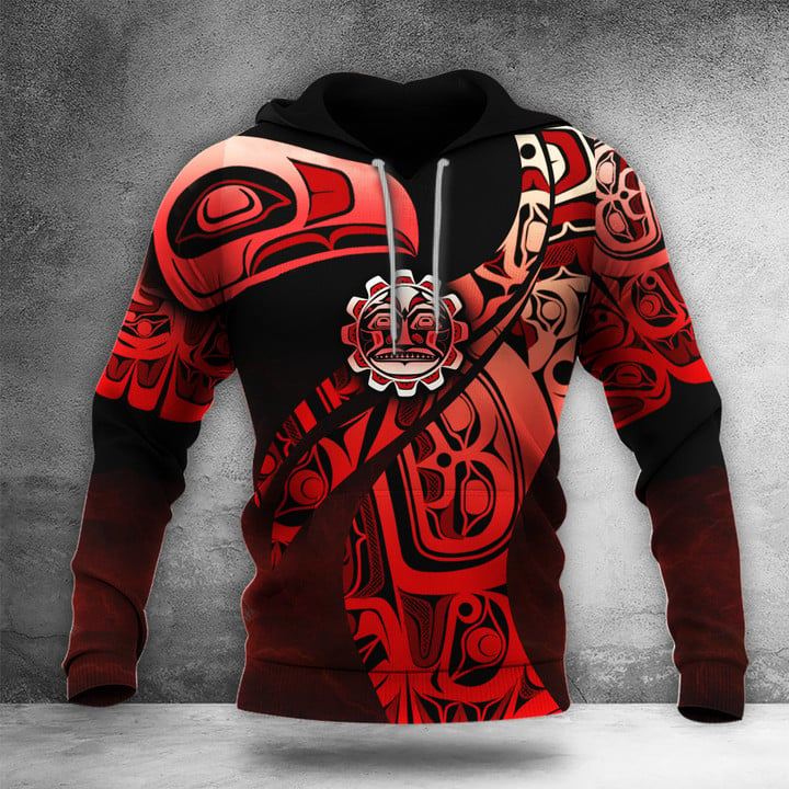 Raven Haida Art Native American Hoodie Spirit Pacific Northwest Art Graphic Clothing
