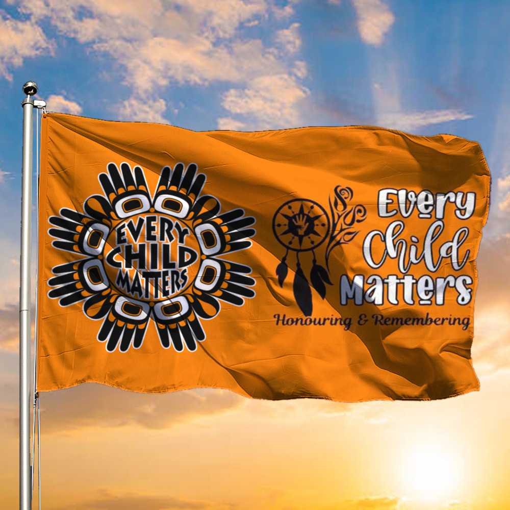 Every Child Matters Flag Honouring And Remembering Orange Day Canada M ...