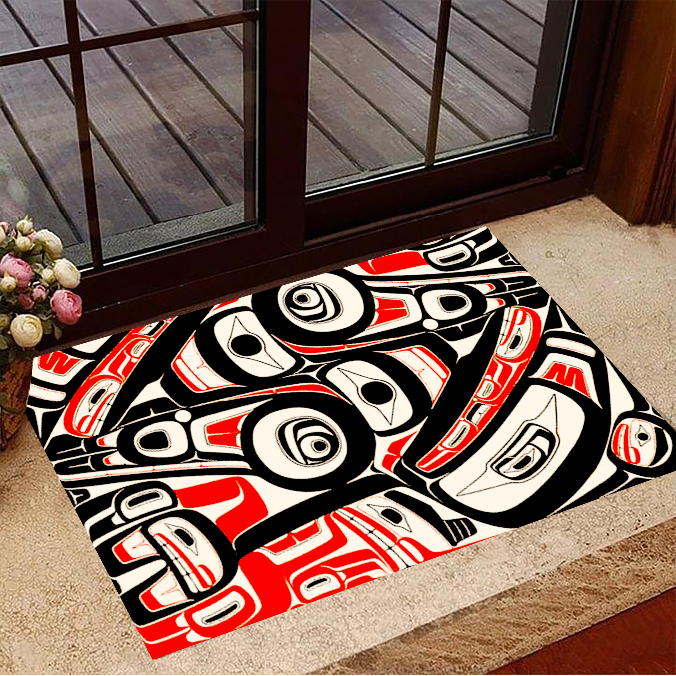 Doormat Native Haida Art Spirit Native American Doormat Pacific Northwest Style Indoo ...