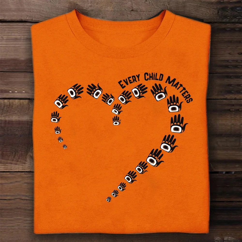 Every Child Matters Shirt For 2023 Orange Shirt Day Canada Hands Heart ...