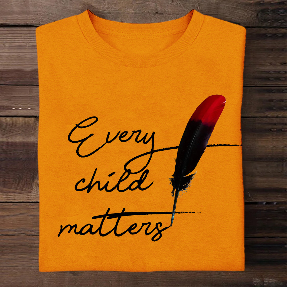 Every Child Matters Feather T-Shirt Support Orange Day Shirt 2023 Move ...