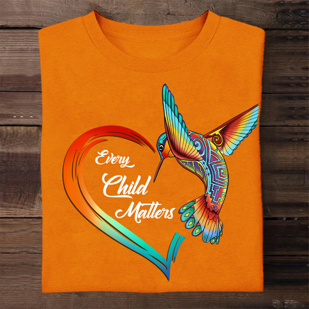 Hummingbird Every Child Matters Shirt Heart Orange Shirt Day Gift For ...