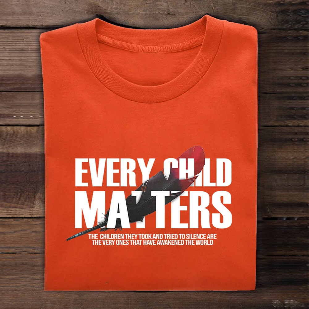Orange Shirt Day Every Child Matters Shirt Feather The Children They T ...