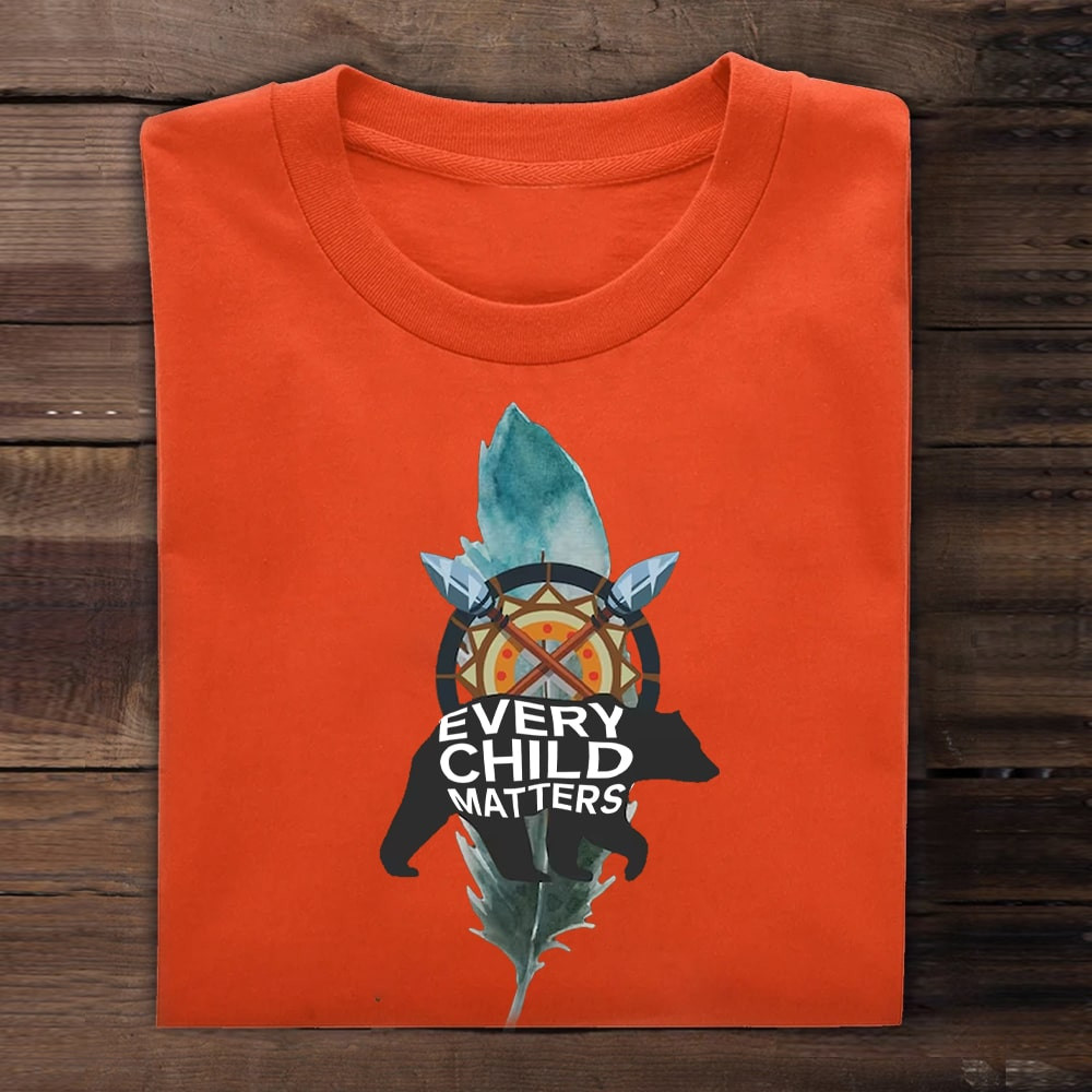 Every Child Matters Shirt Bear With Blue Feather Orange Shirt Day 2023 ...
