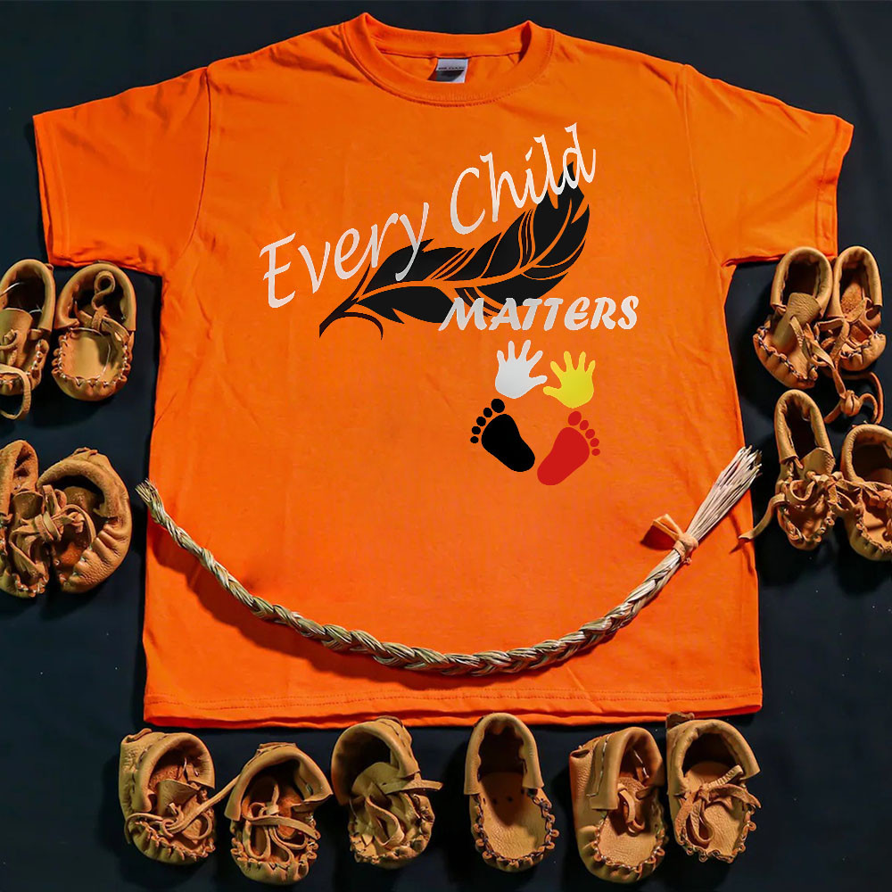 Feather Every Child Matters Shirt Orange Day Awareness Canada Merch ...