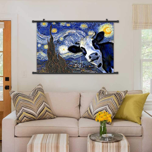 DD21002 Cow Horizon Hanging Canvas