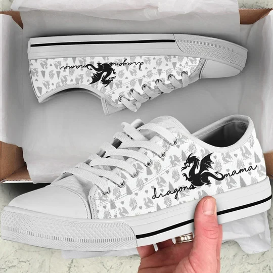 Dragon White Low Top Shoes