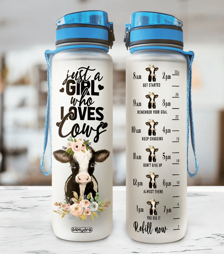 Cow Water Tracker Bottle