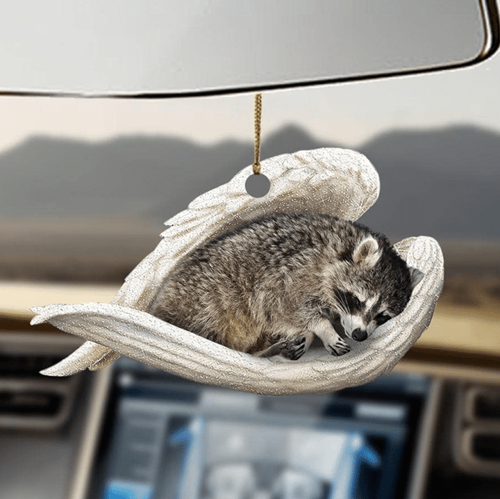 Raccoon Ornament Car 02