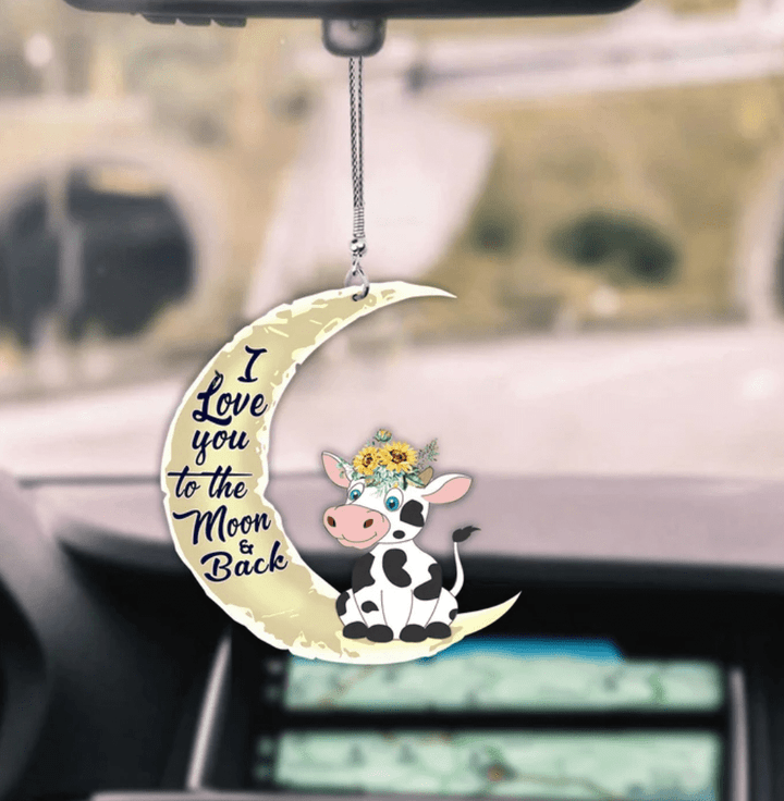 Cow Ornament Car