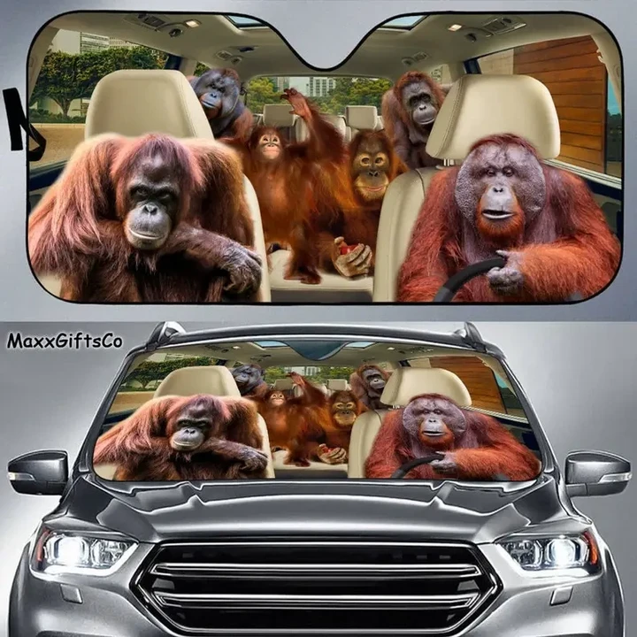 Orangutan Car Sun Shade 01