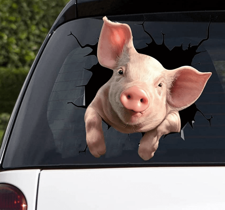 Pig Car Sticker