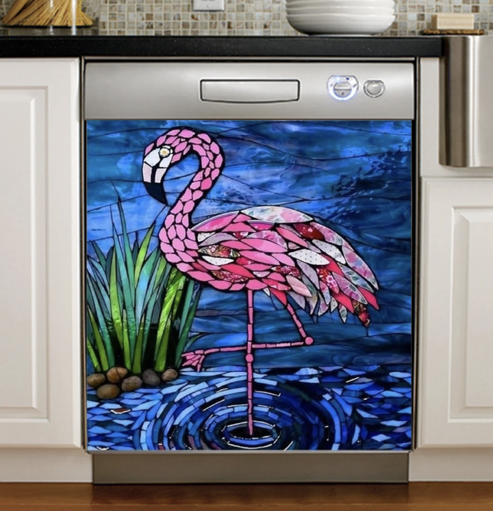 Flamingo Dishwasher Cover