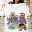 Sloth Lavender Shirt Womens Sloth Clothing Mother's Day Gift For Sister