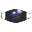 Texas Flag 3D Cloth Face Mask Gifts For Family Patriotic Black Disposable Face Mask