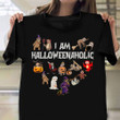 Sloth I Am Halloween Aholic T-Shirt Happy Halloween Shirt Cute Halloween Gifts For Girlfriend
