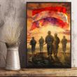 God Bless Our Troops Netherland Flag Poster Honor Dutch Soldiers Veterans Memorial Gift