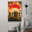 God Bless Our Troops Poland Flag Poster Honor Polish Soldiers Veterans Memorial Poster Gift