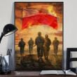 God Bless Our Troops Poland Flag Poster Honor Polish Soldiers Veterans Memorial Poster Gift