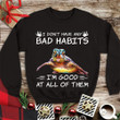 Turtle Sea I Don't Have Any Bad Habits Sweatshirt Funny Turtle Quotes Clothing 2021 Gifts