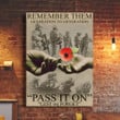 Veteran Poppy Remember Them Generation To Generation Poster Honor Military Cool Wall Decor