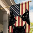 There Black Cat American Flag