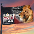 Jesus And Lion Faith Over Fear Texas Flag Patriotic Christian Flags Garden Decoration Ideas