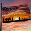 US Veteran We Will Never Forget Flag Proud Veteran Memorial Day Outdoor Decorations