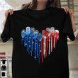 Owl Heart American Flag Shirt