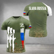 Russian Guns Slava Russia Shirt Russia Flag Camouflage Clothing