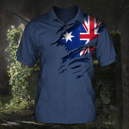 Australia Flag Polo Shirt Patriotic Australia Clothing Mens Gift Ideas