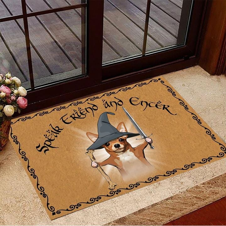 Chihuahua Speak Friend And Enter Doormat Dog Gandalf Lord Of The Rings Decor Gift For Dog Lovers