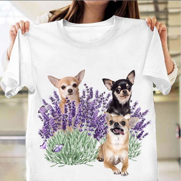 Chihuahua Lavender Shirt Womens Chihuahua Dog Mom Mother's Day Gift Ideas