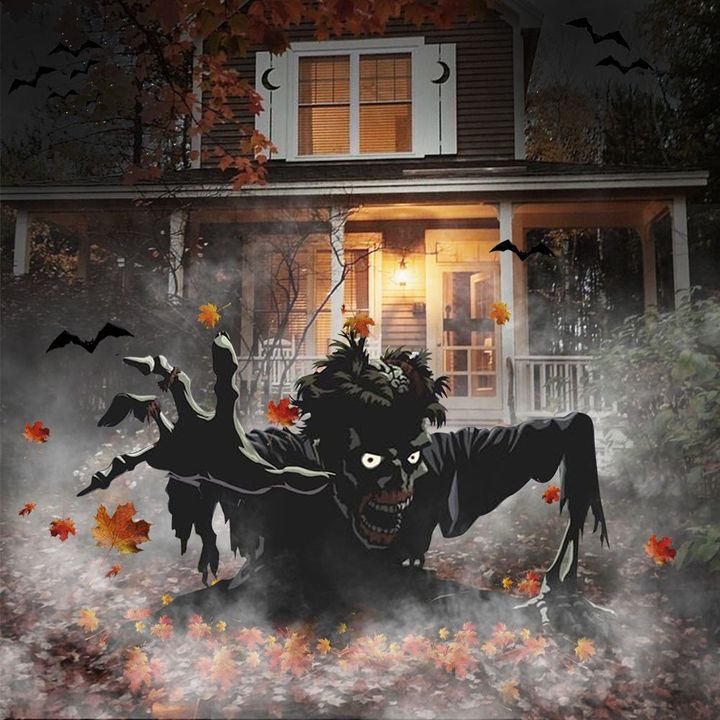 Zombie Halloween Yard Sign Halloween Porch Sign Outdoor House Decorations