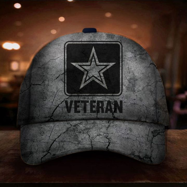 Army Veteran Hat Vintage Unique Proud Of US Army Veteran Cap Merch Gift Ideas
