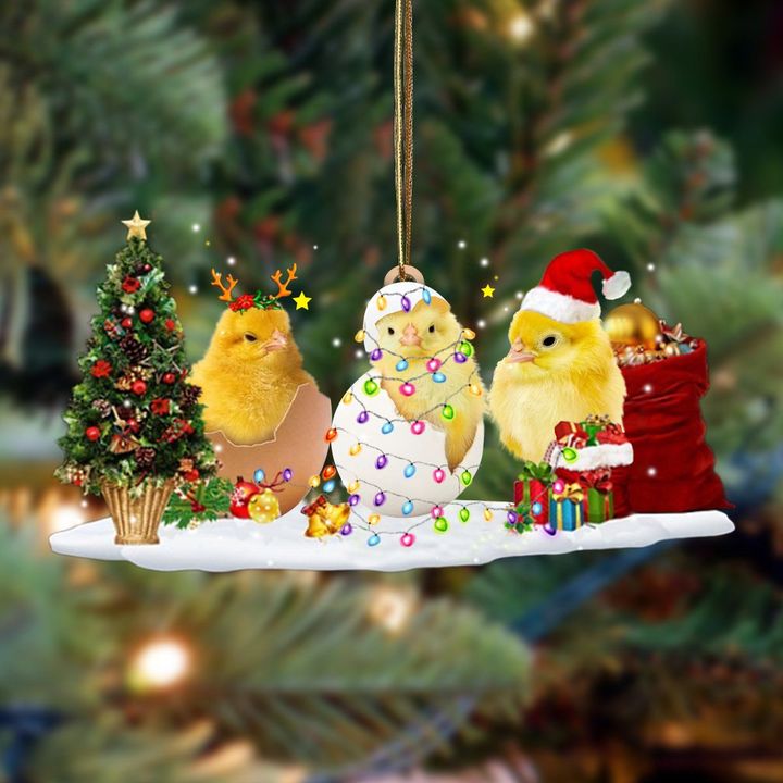 Chick Christmas Ornaments Cute Christmas Decor Gifts For Chicken Lovers