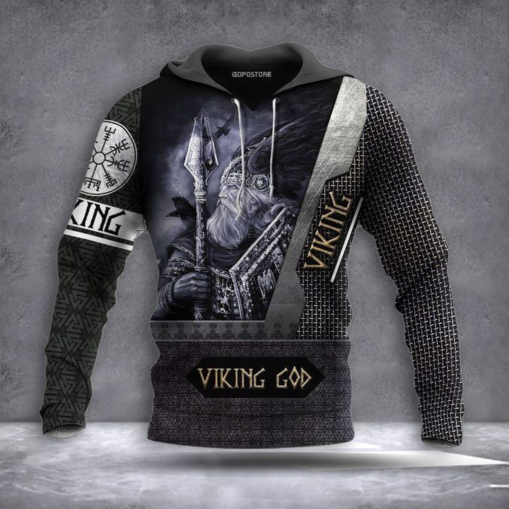 Viking God Hoodie Mens Viking Clothing Pattern Gift Ideas For Him